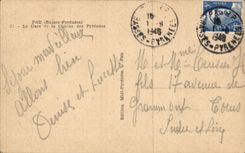 CPA Pau Train station and chains it of the Pyrenees