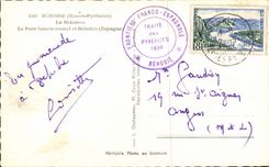 CPA Behobie Bidassoa the international bridge and Behobia