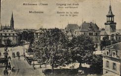 CPA Mulhouse Entrance of the city