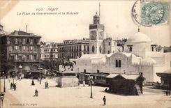 CPA Argel Argelia el lugar del gobierno y de la mezquita