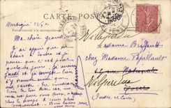 CPA Mans Groups piedestral (Statue of Chanzy)