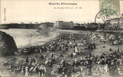 CPA Biarritz La plage 