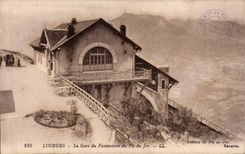 CPA Lourdes Train station of the funicular of the Peak of Jer