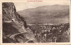 CPA Pierrefitte View Road of Cauterets and tunnel
