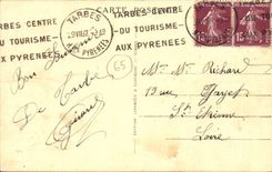 CPA Tarbes Foch Monument