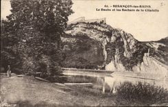 CPA Besancon les Bains Doubs and rocks of the citadel