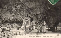 CPA La Sainte Baume Interieur de la grotte 