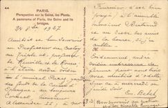 CPA Paris Perspective de la Seine Les ponts 