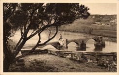 CPA Avignon el santo Benezet del puente visto de la roca de los Dom