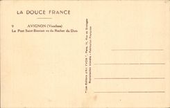 CPA Avignon el santo Benezet del puente visto de la roca de los Dom