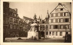 Rouen - the Museum City Places and fountain of the Virgin - CPA