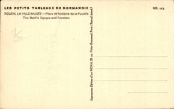 Rouen - the Museum City Places and fountain of the Virgin - CPA