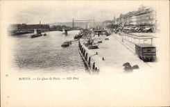 Rouen - the Quay of Paris - CPA