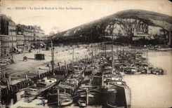 CPA Rouen the quay of Paris and the Dimension Catherine