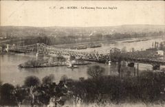 CPA Rouen the new bridge with English