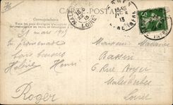 CPA Rouen Statue of the virgin