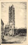 Rouen - the St Laurent tower - Pen-and-ink drawing - CPA