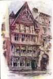 Rouen - Old woman House - Pen-and-ink drawing - CPA