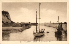 Saint Valery in Caux - Yacht returning to the Port - CPA