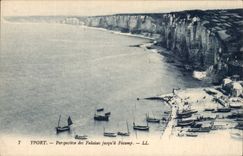 Yport - View of the Cliffs jusqu has Fecamp - CPA