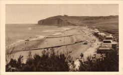 Small Tables of Normandy - Quiberville on sea - the Beach - CPA
