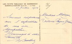 Small Tables of Normandy - Quiberville on sea - the Beach - CPA