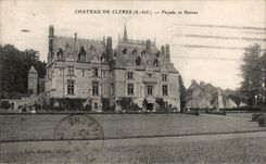 Castle of Cleres - Frontage and Ruins - CPA