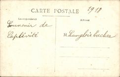 CPA Militaria Soldier Souvenir of captivity Langlois Eucher