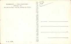 CPA Barbizon pleiads a corner of the park seen of the windows of hotel