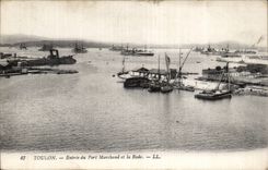 CPA Toulon Entrance of the Commercial port and the roads