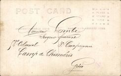 Real photo Monsier Combe Sergeant Fourrier Camp of Chismereie Greece Greece