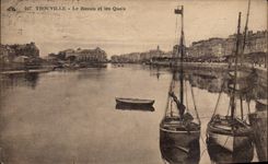 Trouville - the Basin and Quays - CPA