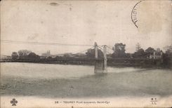 Tours - Pont Suspendu Saint Cyr - CPA 