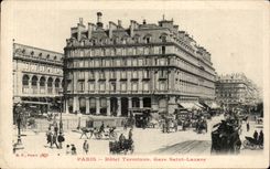 Paris - 8 - Station Saint Lazare - CPA