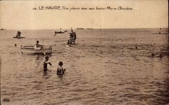 Le Havre - un agua llena con los banos Marie Christine - CPA