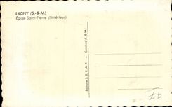 Lagny - Church Saint Pierre - CPA