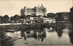 Pierrefonds - el castillo - el lago - CPA