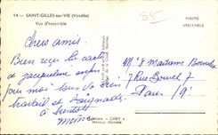 Santo Gil el la vida - vista junto - CPA