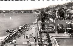 Menton - the Swimming pool of the Casino - CPA