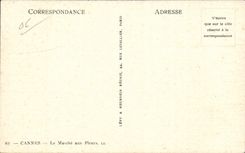 Cannes - Market with the Flowers - CPA