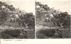 Roquebrune - View - Stereoscopic Chart - CPA