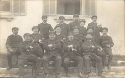 Real photo Militaria Soldiers Rescapes Hospital opposite Salonique 1917