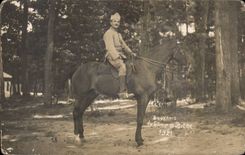 Real photo Militaria Riding Soldier Camp of Bitche 1921 Horse