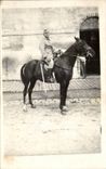 Real photo Militaria Riding Soldier