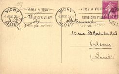 Vichy - Depart en Bateau pour une promenade sue l Allier - CPA 