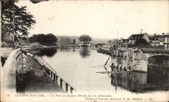 Soissons - the Bridge destroyed by the Germans - War 1914 1915 - CPA