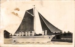 Real photo Militaria Soldiers marine Children Boat ourcq