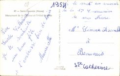 Saint Quentin - monumento del ayuntamiento de la defensa y - CPA