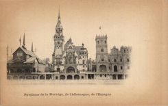 CPA Paris Fair universal of 1900 Houses of Norway of Germany of Spain