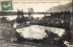 Chanaz - Turn of the Boat to the Confluence of the Rhone - CPA